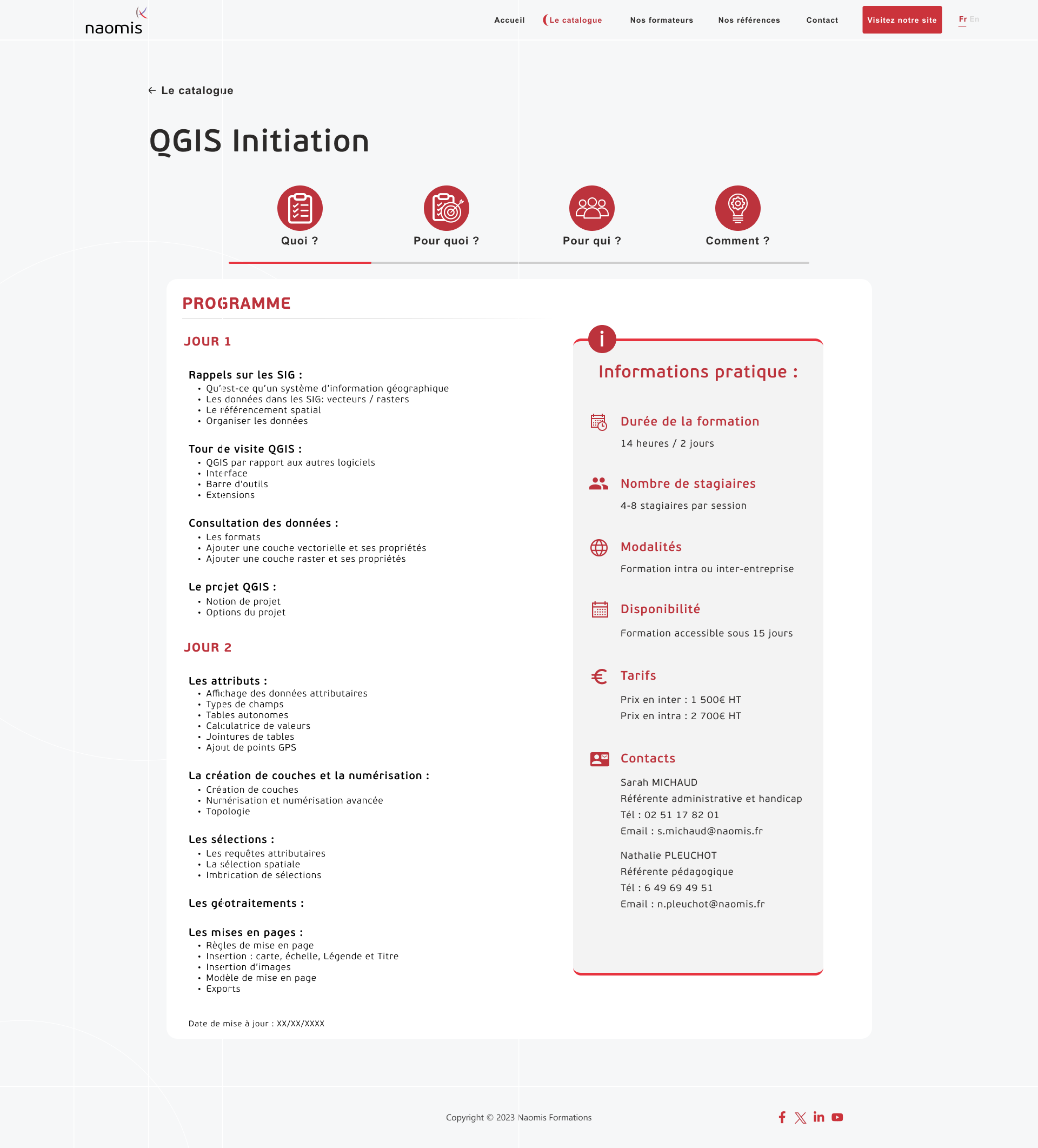 Formation - Programme